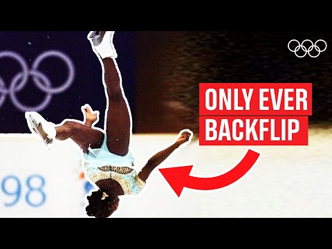 History made! Surya Bonaly lands a Backflip during her free skate!