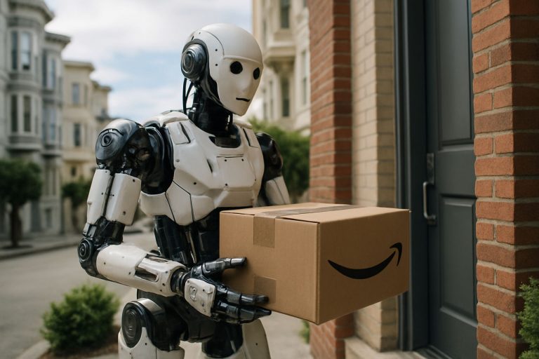 アマゾンがサンフランシスコで人型ロボットを秘密裏にテスト—これがあなたの玄関先の配達を革命化するか？